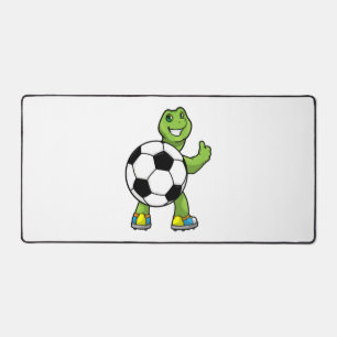 Alfrombrillas De Escritorio Tortuga como jugador de fútbol con balón de fútbol