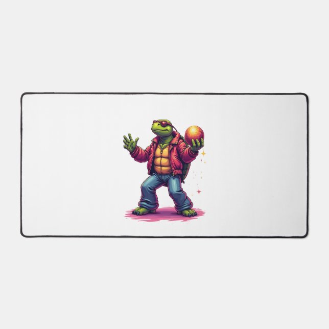 Alfrombrillas De Escritorio Tortuga estética Disco T-Shirt (Anverso)