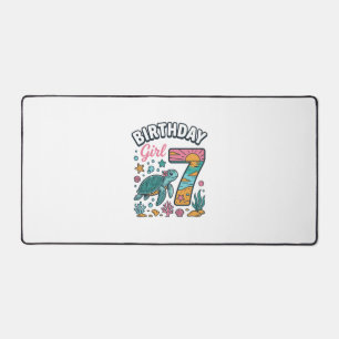 Alfrombrillas De Escritorio Tortuga Marina Cumpleañera Diseño Vectorial 7º Cum