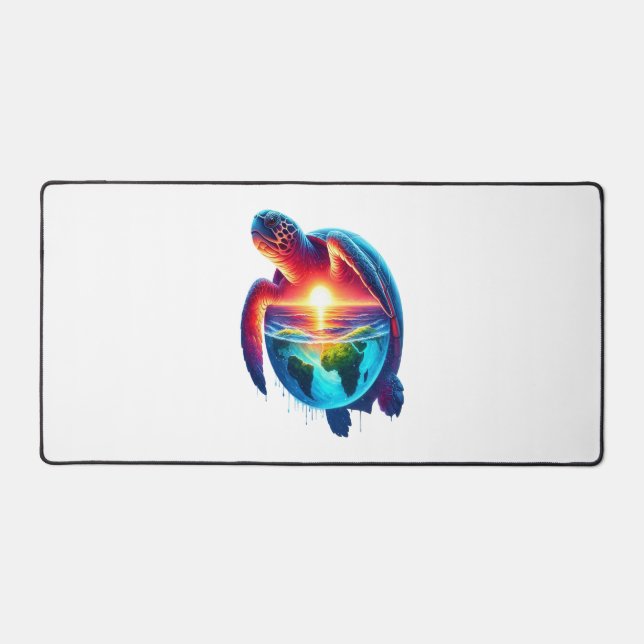 Alfrombrillas De Escritorio Tortuga marina de sol (Anverso)