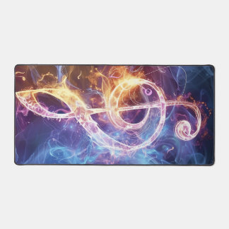 Alfrombrillas De Escritorio Treble Clef: Notas musicales sobre arte digital