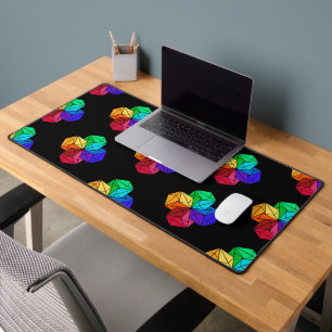 Alfrombrillas De Escritorio Triángulos de cubo agudo arco iris brillante en 3D