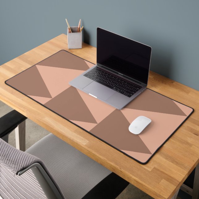 Alfrombrillas De Escritorio Triángulos geométricos grandes Mocha Mousse Dusty  (Oficina 2)