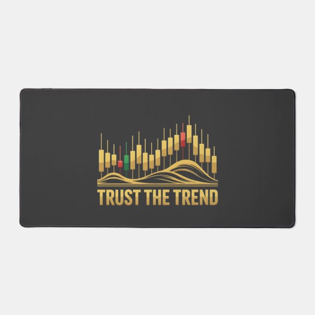 Alfrombrillas De Escritorio Trust the Trend – Mindset Tee for Traders (Anverso)