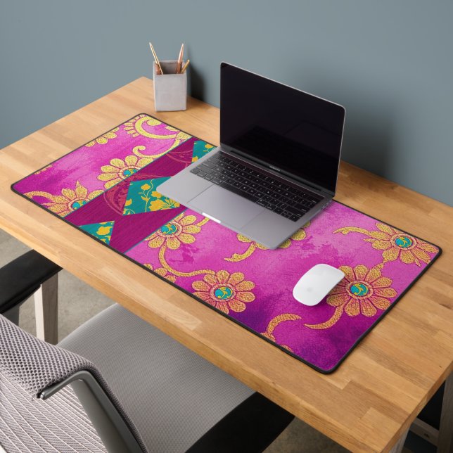 Alfrombrillas De Escritorio Turquesa rosa ORIENTAL - Deskmat, almohadilla del  (Oficina 2)