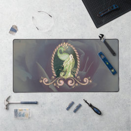 Alfrombrillas De Escritorio Un pavo real majestuoso en oro y verde