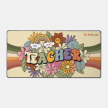 Un profesor amante Retro Groovy Floral personaliza