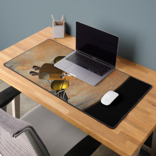 Alfrombrillas De Escritorio Una nave espacial orbitando Marte.