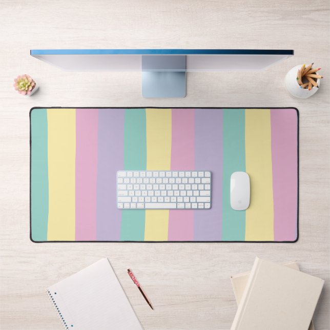 Alfrombrillas De Escritorio Unas rayas rosadas, amarillas, moradas y verdes (Oficina 1)