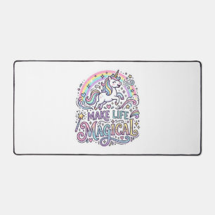 Alfrombrillas De Escritorio Unicornio Hace La Vida Mágica Tipografía Vectorial