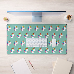 Alfrombrillas De Escritorio Unicornio mágico lindo con el pelo colorido