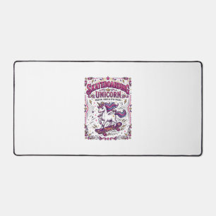 Alfrombrillas De Escritorio Unicornio Patinaje Unicornio Elegante Fondo Blanco