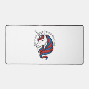 Alfrombrillas De Escritorio Unicornio Patriótico Diseño Vectorial de Grabado V