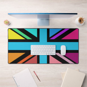 Alfrombrillas De Escritorio Unión Jack/Bandera Multicolorizado+Diseño Negro