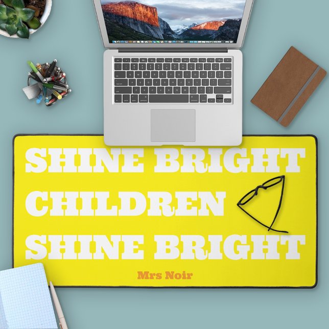 Alfrombrillas De Escritorio Uplifting Shine Bright Children Teacher Gift (Shine Bright In 5th Grade Deskmat)