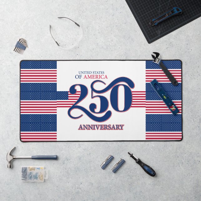 Alfrombrillas De Escritorio USA 250 Patriotic Desk Mat  ("USA 250 Desk Mat")