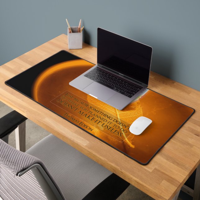 Alfrombrillas De Escritorio "Usar" cita Inspiradora de Thomas Edison (Oficina 2)