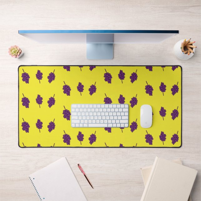 Alfrombrillas De Escritorio Uvas moradas en amarillo (Oficina 1)
