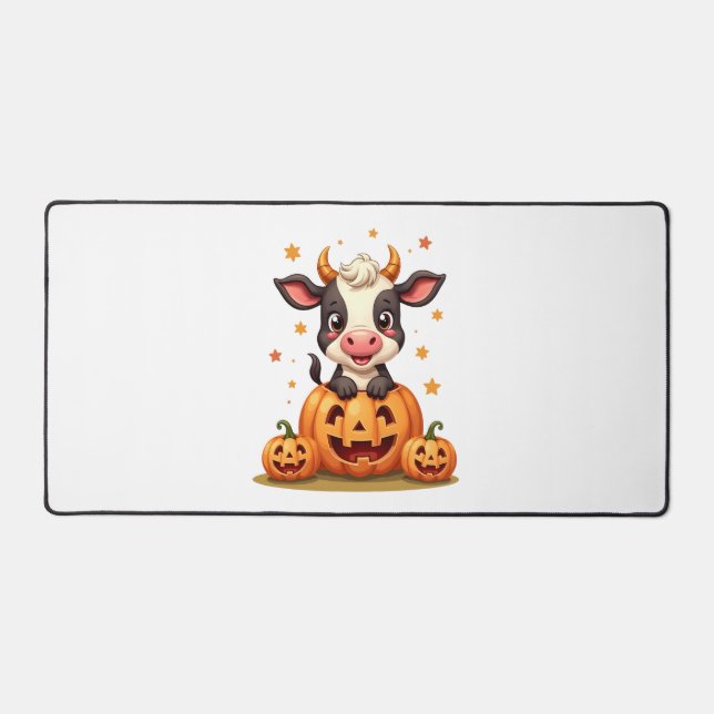 Alfrombrillas De Escritorio Vaca de parche de calabaza (Anverso)