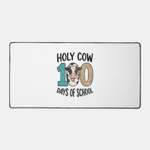 Alfrombrillas De Escritorio Vaca Sagrada 100 Días de Escuela Camiseta de Vaca