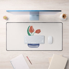 Alfrombrillas De Escritorio Vasa moderna con tulipanes | Arte De Vida Con Flor