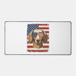 Alfrombrillas De Escritorio Vector de Gafas de Sol con Bandera Patriótica Vint
