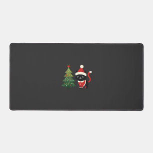 Alfrombrillas De Escritorio Vector gato de Navidad Santa árbol