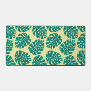 Alfrombrillas De Escritorio Verde beige de palma tropical