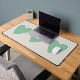 Alfrombrillas De Escritorio Verde Menta | Mat del escritorio del corazón de am