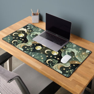 Alfrombrillas De Escritorio Verde Salvia Luna Celestial para Decoración de Ast