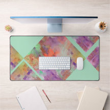 Verde y naranja geométrico abstracto único