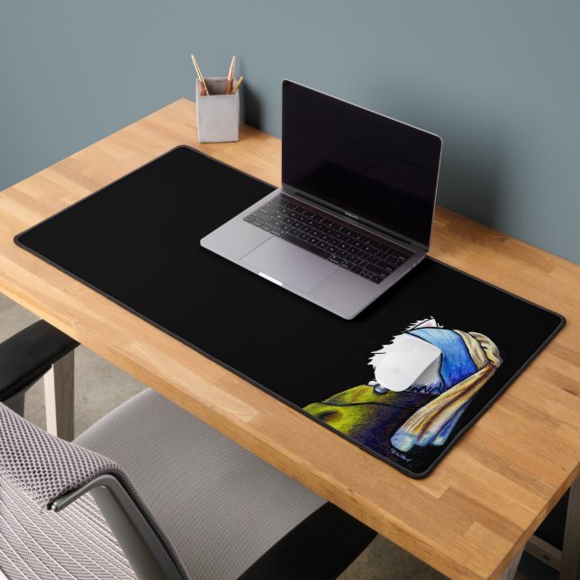 Alfrombrillas De Escritorio Vermeer Westie Chica Desk Mat (Oficina 2)