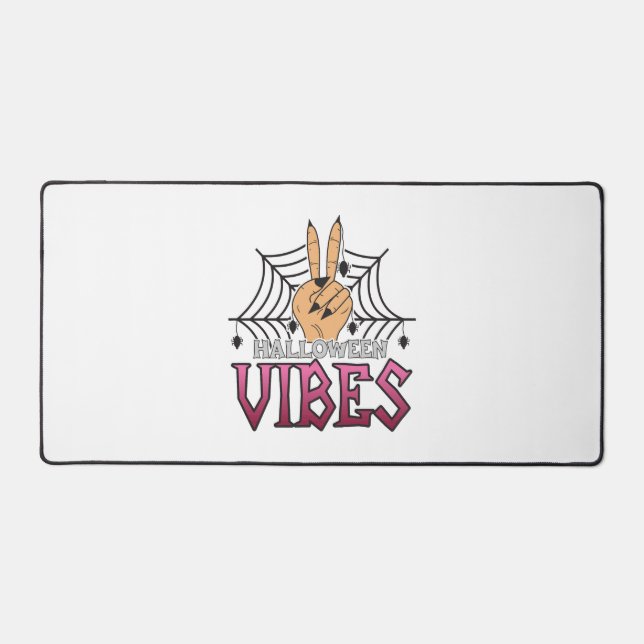 Alfrombrillas De Escritorio Vibes de Halloween, Halloween, miedo, disfraces (Anverso)