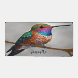 Alfrombrillas De Escritorio Vibrant Allen’s Hummingbird Painting