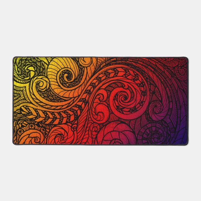 Alfrombrillas De Escritorio Vibrant Doodle Art (Anverso)
