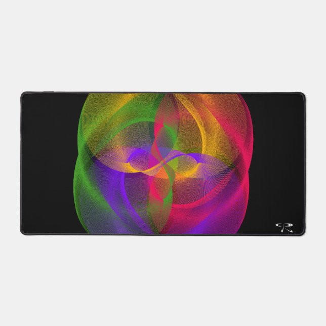 Alfrombrillas De Escritorio Vibrant Glossy Finish Geometric Gaming Mouse Pad (Anverso)