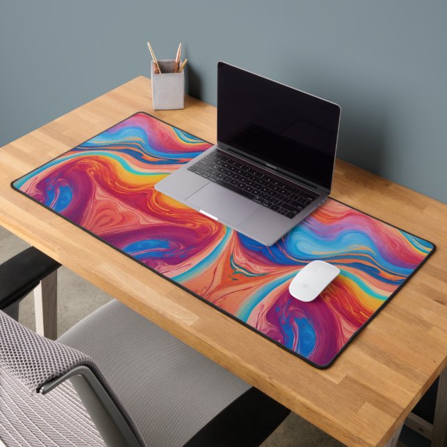 Alfrombrillas De Escritorio Vibrante Bañera Acrílica Abstracta Elegancia (Oficina 2)