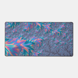Alfrombrillas De Escritorio Vibrante Groovy Trippy Bohemio Coral Teal Fractal