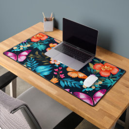 Alfrombrillas De Escritorio Vibrante patrón floral con flor naranja y rosa
