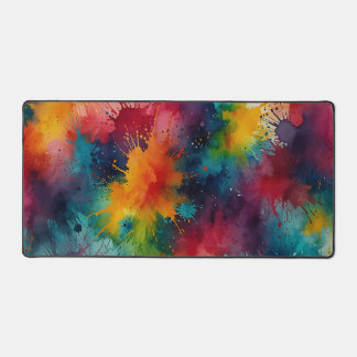 Alfrombrillas De Escritorio Vibrante Splash Mousepad - Diseño audaz y colorido