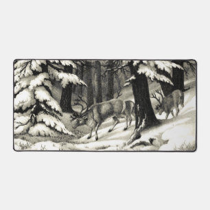 Alfrombrillas De Escritorio Vida silvestre Snowy Evergreens en Winter Woods
