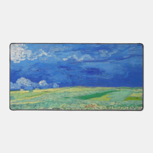 Alfrombrillas De Escritorio Vincent van Gogh - Campos de trigo bajo nubes de t