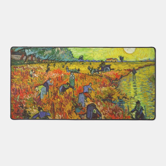 Alfrombrillas De Escritorio Vincent van Gogh - El Viñedo Rojo (Anverso)