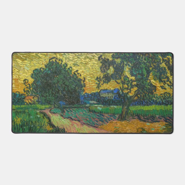 Alfrombrillas De Escritorio Vincent van Gogh - Paisaje en Crepúsculo (Anverso)