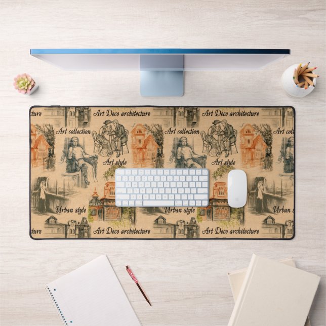 Alfrombrillas De Escritorio Viñetas en el dibujo de los lápices de la ciudad (Oficina 1)