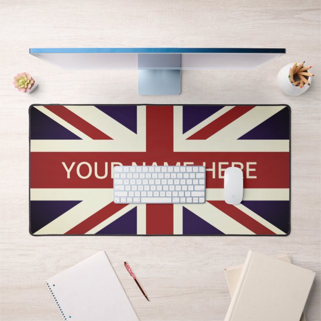 Alfrombrillas De Escritorio Vintage British Union Jack flag custom (Oficina 1)