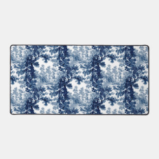 Alfrombrillas De Escritorio Vintage Cottage Paisaje Toile-Blue & White