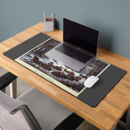 Alfrombrillas De Escritorio Vintage Navidad Sleighs, Central Park en Invierno