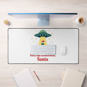 Alfrombrillas De Escritorio Vintage Sci Fi Alien Navidad OVNI Para Fans de San