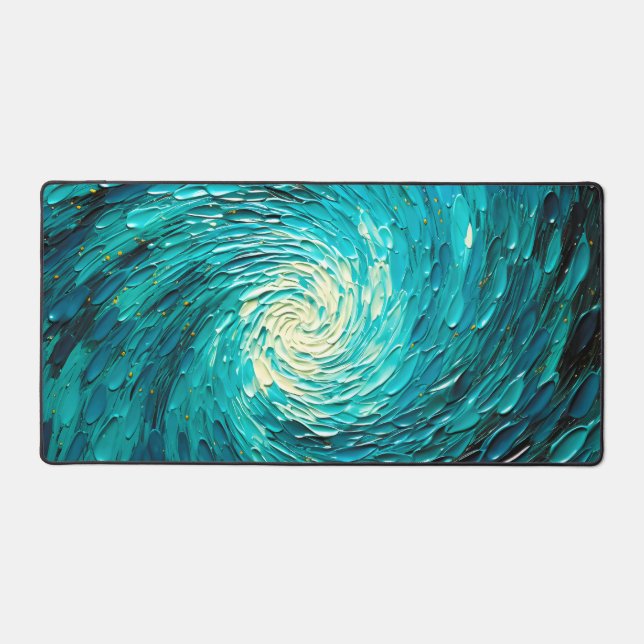 Alfrombrillas De Escritorio Vórtice abstracto de océano turquesa (Anverso)